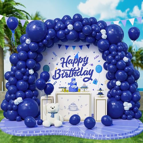 Roxistar Luftballons Blau, 143 Stück 5 10 12 18Zoll Retro Nachtblau Helium Latex Luftballon Ballonbogen Girlande Kit für Mädchen Frauen Geburtstagsfeier Hochzeit Silvester Karneval Jubiläum Taufen Roxistar Luftballons Blau, 143 Stück 5 10 12 18Zoll Retro Nachtblau Helium Latex Luftballon Ballonbogen Girlande Kit für Mädchen Frauen Geburtstagsfeier Hochzeit Silvester Karneval Jubiläum Taufen von Roxistar