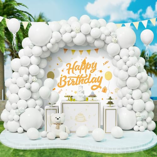 Roxistar Luftballons Weiß, 143 Stück 5 10 12 18 Zoll Matt Weiße Helium Latex Luftballon Ballonbogen Girlande Kit für Mädchen Frauen Jungen Deko Hochzeit Geburtstag Party Babyparty Brautdusche Deko Roxistar Luftballons Weiß, 143 Stück 5 10 12 18 Zoll Matt Weiße Helium Latex Luftballon Ballonbogen Girlande Kit für Mädchen Frauen Jungen Deko Hochzeit Geburtstag Party Babyparty Brautdusche Deko von Roxistar