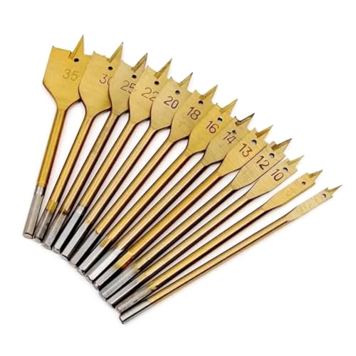 Roxvue 13-Teiliges Flachbohrer-Set für die Holzbearbeitung, Titanbeschichtete Elektrische Bohrmaschine, Spezieller Holzlochöffner, Holzbearbeitungswerkzeuge Roxvue 13-Teiliges Flachbohrer-Set für die Holzbearbeitung, Titanbeschichtete Elektrische Bohrmaschine, Spezieller Holzlochöffner, Holzbearbeitungswerkzeuge von Roxvue