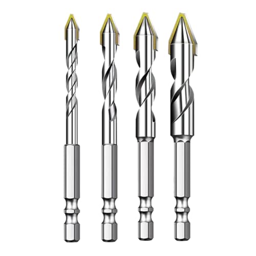 Roxvue 4tlg. Exzentrischer Spiralbohrer-Satz, Hochfestes Bohrerset, 6mm/8mm/10mm/12mm Metall-Spiralbohrer für Glas/Fliesen/ Roxvue 4tlg. Exzentrischer Spiralbohrer-Satz, Hochfestes Bohrerset, 6mm/8mm/10mm/12mm Metall-Spiralbohrer für Glas/Fliesen/ von Roxvue