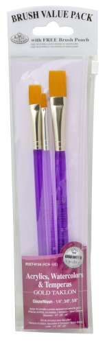 Royal Brush Gold Taklon Pinsel-Set, 3 Stück von Royal Brush