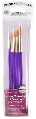 Royal Brush Gold Taklon Pinsel-Set, 5 Stück Royal Brush Gold Taklon Pinsel-Set, 5 Stück von Royal & Langnickel