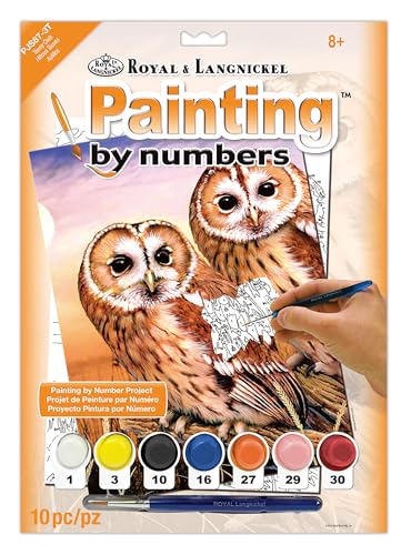 Royal Brush verschiedenen Junior kleine Malen nach Zahlen Kit 8.75-inch X 11.75-inch, Tawny Eulen von Royal Brush