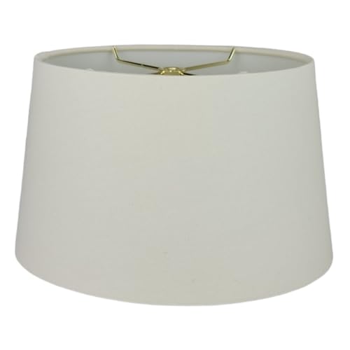 Royal Designs Lampenschirm, oval, Hardcover, flach, Linen Eggshell, 10 x 12 x 7 von Royal Designs, Inc