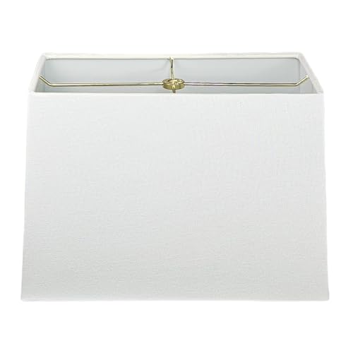 Royal Designs Lampenschirm, rechteckig, Hartschale, Linen White, (8x16) x (10x18) x 12 von Royal Designs, Inc.