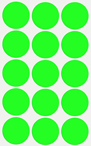 Aufkleber, rund, 32 mm, 30 mm, permanent klebend, 3 cm, 750, neon green, 750 von Royal Green