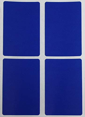 Aufkleber Blau 75 mm x 50 mm rechteckige Etiketten – Größe 7,5 cm x 5 cm viereckige Sticker 60 Vorteilspack von Royal Green von Royal Green