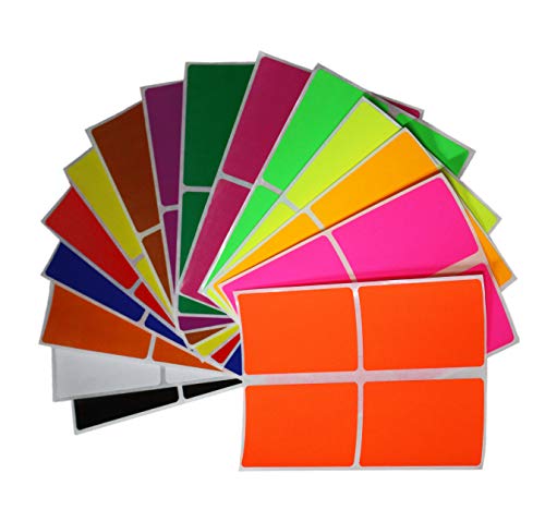 Aufkleber Bunt 75 mm x 50 mm rechteckige Sticker – Größe 7,5 cm x 5 cm viereckige Etiketten 60 Vorteilspack von Royal Green Aufkleber Bunt 75 mm x 50 mm rechteckige Sticker – Größe 7,5 cm x 5 cm viereckige Etiketten 60 Vorteilspack von Royal Green von Royal Green