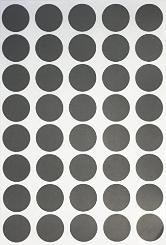 Aufkleber Grau 19 mm runde Etiketten – 1,9 cm Klebepunkte 600 Stück von Royal Green von Royal Green
