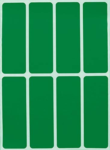 Aufkleber Grün 76 mm x 25 mm Sticker – 7,5 cm x 2,5 cm viereckige Etiketten 120 Stück von Royal Green von Royal Green