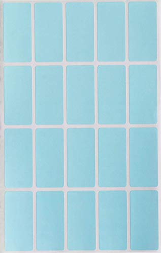 Aufkleber Hellblau 40 mm x 19 mm Etiketten - 4 cm x 1,9 cm viereckige Sticker 300 Stück von Royal Green von Royal Green