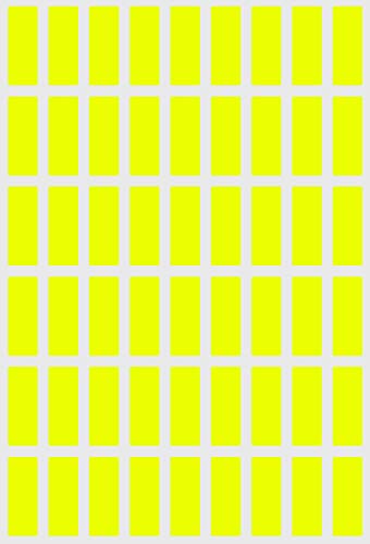Aufkleber Neon Gelb 25 mm x 10 mm rechteckige Sticker – 2,5 cm x 1 cm viereckige Etiketten 810 Stück von Royal Green von Royal Green