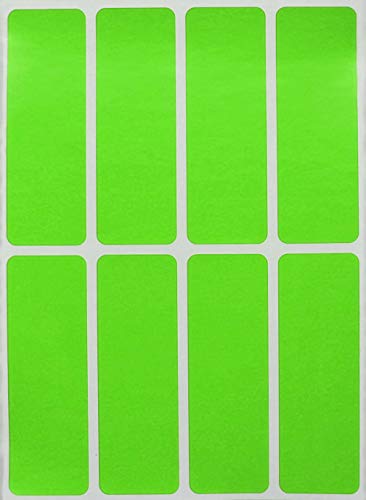 Aufkleber Neon Grün 76 mm x 25 mm Sticker – 7,5 cm x 2,5 cm viereckige Etiketten 120 Stück von Royal Green von Royal Green
