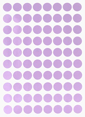 Aufkleber Pastell Lila 13 mm runde Sticker - Größe 1,3 cm Klebepunkte 1200 Vorteilspack von Royal Green von Royal Green