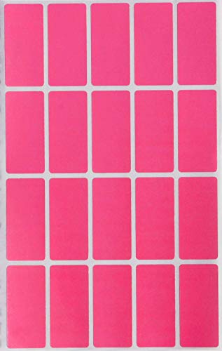 Aufkleber Pink 40 mm x 19 mm Sticker - 4 cm x 1,9 cm viereckige Etiketten 300 Stück von Royal Green von Royal Green