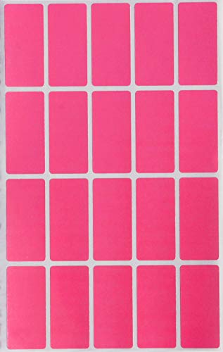 Aufkleber Pink 40 mm x 19 mm Sticker - 4 cm x 1,9 cm viereckige Etiketten 300 Stück von Royal Green von Royal Green