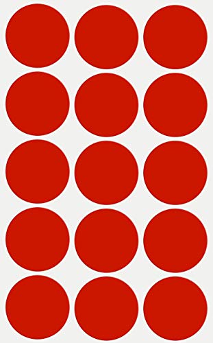 Aufkleber Rot 30 mm Sticker – 3 cm Etiketten 225 Stück von Royal Green von Royal Green