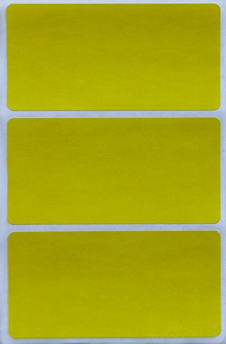 Etiketten 102 mm x 41 mm rechteckige Sticker – Größe 10,2 cm x 4,1 cm viereckige Aufkleber Vorteilspack von Royal Green (Gelb, 150) von Royal Green