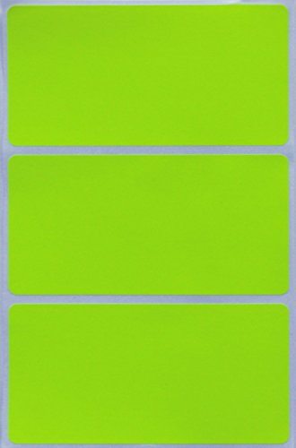 Etiketten 102 mm x 41 mm rechteckige Sticker – Größe 10,2 cm x 4,1 cm viereckige Aufkleber Vorteilspack von Royal Green (Neon Gelb, 150) von Royal Green
