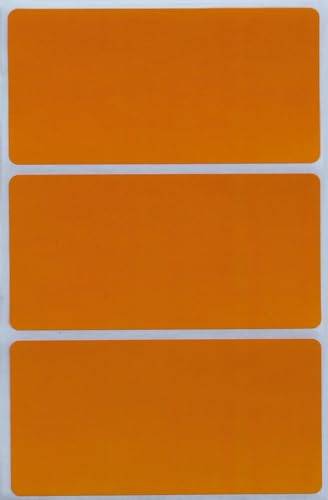 Etiketten 102 mm x 41 mm rechteckige Sticker – Größe 10,2 cm x 4,1 cm viereckige Aufkleber Vorteilspack von Royal Green (Orange, 150) von Royal Green