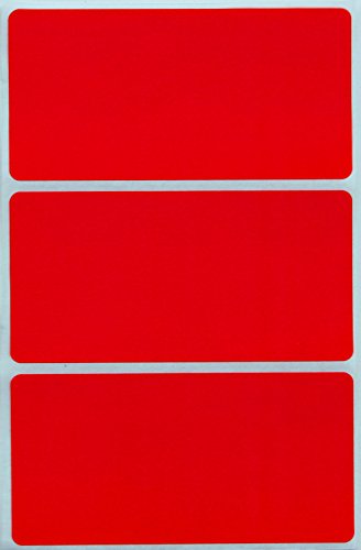 Etiketten 102 mm x 41 mm rechteckige Sticker – Größe 10,2 cm x 4,1 cm viereckige Aufkleber Vorteilspack von Royal Green (Rot, 150) von Royal Green