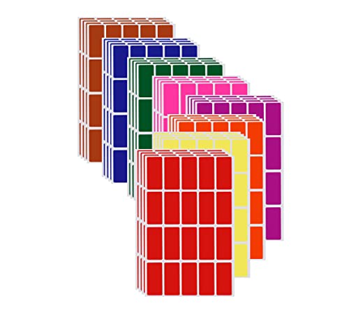 Etiketten Bunt 40 mm x 19 mm Aufkleber - 4 cm x 1,9 cm viereckige Sticker 640 Stück von Royal Green Etiketten Bunt 40 mm x 19 mm Aufkleber - 4 cm x 1,9 cm viereckige Sticker 640 Stück von Royal Green von Royal Green