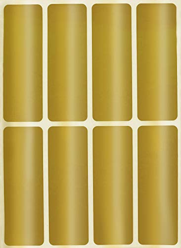 Etiketten Gold 76 mm x 25 mm Sticker – 7,5 cm x 2,5 cm viereckige Aufkleber 120 Stück von Royal Green von Royal Green