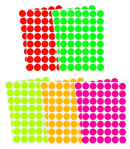 Etiketten Neon Bunt 17mm runde Sticker - 1,7cm Klebepunkte 960 Stück von Royal Green Etiketten Neon Bunt 17mm runde Sticker - 1,7cm Klebepunkte 960 Stück von Royal Green von Royal Green
