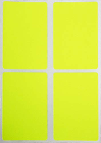 Etiketten Neon Gelb 75 mm x 50 mm rechteckige Sticker – Größe 7,5 cm x 5 cm viereckige Aufkleber 200 Vorteilspack von Royal Green von Royal Green