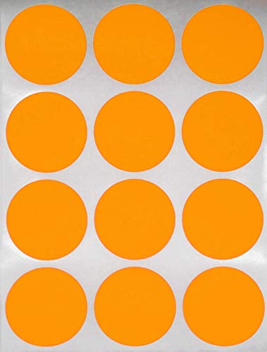 Etiketten Neon Orange 38 mm Aufkleber – Sticker zur Farbcodierung Größe 3,8 cm Klebepunkte 180 Vorteilspack von Royal Green von Royal Green