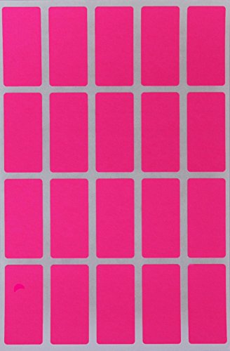 Etiketten Neon Pink 40 mm x 19 mm Sticker - 4 cm x 1,9 cm viereckige Aufkleber 300 Stück von Royal Green von Royal Green