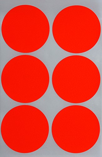 Etiketten Neon Rot 50 mm runde Aufkleber – 5 cm Sticker 180 Stück von Royal Green von Royal Green