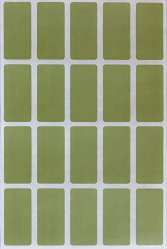 Etiketten Olivgrün 40 mm x 19 mm rechteckige Sticker – Größe 4 cm x 1,9 cm viereckige Aufkleber 300 Vorteilspack von Royal Green von Royal Green