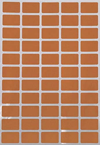 Etiketten Orange 25mm x 16mm rechteckige Aufkleber – Größe 2,5cm x 1,6cm viereckige Sticker 550 Vorteilspack von Royal Green von Royal Green