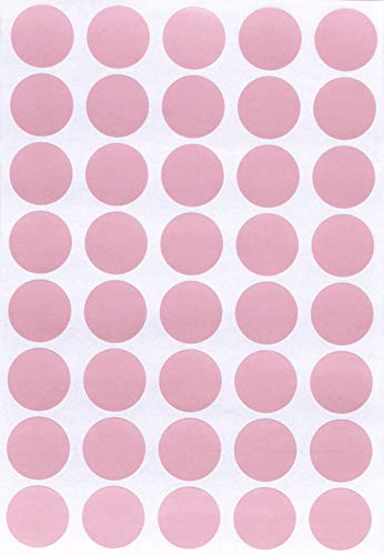 Etiketten Pastell Pink 19 mm runde Aufkleber – 1,9 cm Klebepunkte 600 Stück von Royal Green Etiketten Pastell Pink 19 mm runde Aufkleber – 1,9 cm Klebepunkte 600 Stück von Royal Green von Royal Green