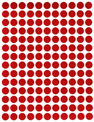 Etiketten Rot 10 mm runde Klebepunkte - Größe 1 cm Sticker 2100 Vorteilspack von Royal Green von Royal Green