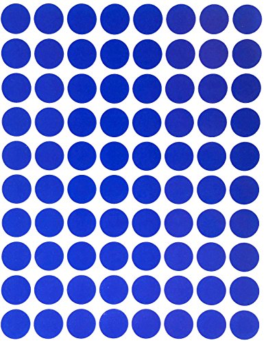 Farbcodierung Etiketten Blau 13mm runde Aufkleber – 1,3cm Klebepunkte 1200 Stück von Royal Green von Royal Green