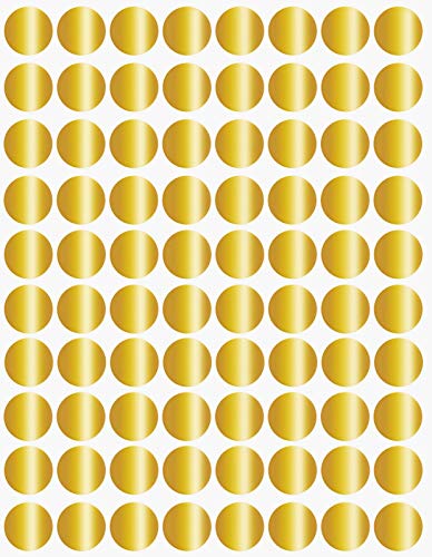 Farbcodierung Etiketten Gold 13mm runde Aufkleber – 1,3cm Klebepunkte 1200 Stück von Royal Green von Royal Green