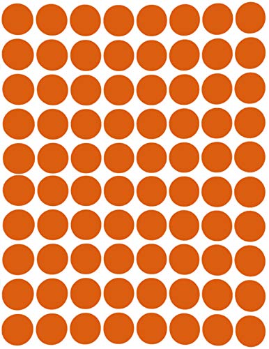 Farbcodierung Etiketten Orange 13mm runde Aufkleber – 1,3cm Klebepunkte 1200 Stück von Royal Green von Royal Green