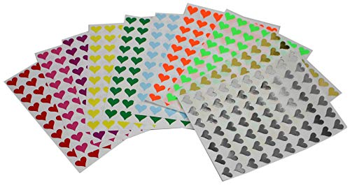 Herzaufklaber Bunt 13 mm - Aufkleber in vielen Farben 700 Stück von Royal Green Herzaufklaber Bunt 13 mm - Aufkleber in vielen Farben 700 Stück von Royal Green von Royal Green