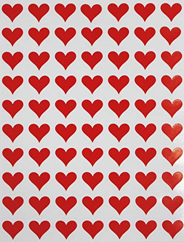 Herzaufkleber Rot 13 mm - Sticker in Herzform permanent klebende Etiketten 1050 Vorteilspack von Royal Green von Royal Green