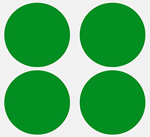 Klebepunkte Grün 75 mm runde Sticker - 3 Zoll 100 Stück Royal Green von Royal Green