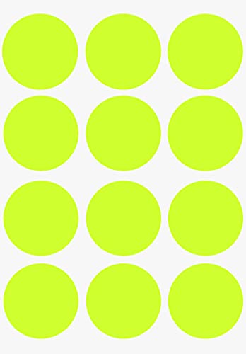 Klebepunkte Neon Gelb 38 mm Aufkleber – Sticker zur Farbcodierung Größe 3,8 cm Etiketten 180 Vorteilspack von Royal Green von Royal Green