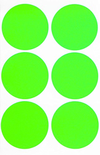 Klebepunkte Neon Grün 50 mm runde Aufkleber – 5 cm Sticker 180 Stück von Royal Green von Royal Green