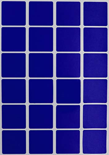 Royal Green Blaue Farbkodierungsetiketten, quadratisch, 2,5 x 2,5 cm, 360 Stück von Royal Green