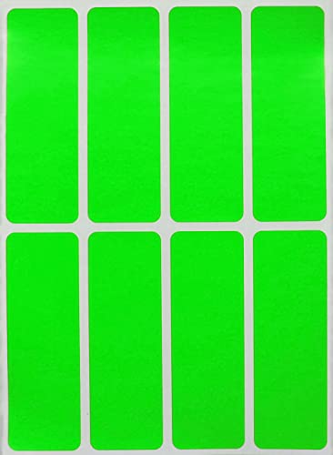 Royal Green Rechteckiger Aufkleber, farbcodiert, zum Organisieren, Umziehen und Versand, 7,6 x 2,5 cm, beschriftbare Etiketten und Etiketten für Zuhause, Büro und Schule, 400 Stück (Neongrün) von Royal Green