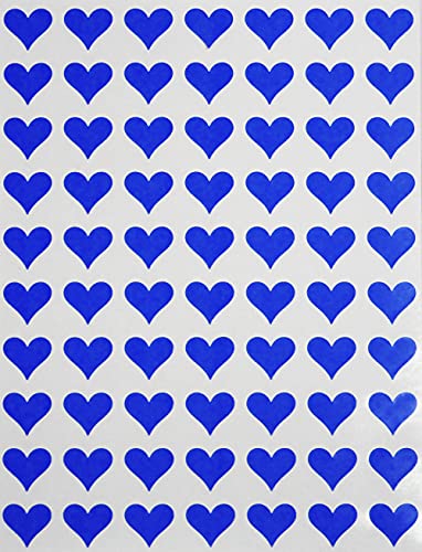 Royal Green Herzaufkleber 1/2 Zoll für Einladungen, Siegel, blaue Herzaufkleber für Geschenkverpackungen, Schachteln und Taschen, 13 mm – 1050 Stück von Royal Green