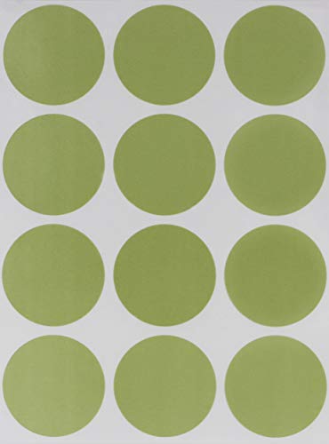 Royal Green Klebepunkte Olivgrün 38 mm runde Aufkleber - Größe 1,5 Zoll Sticker im 180 Pack von Royal Green