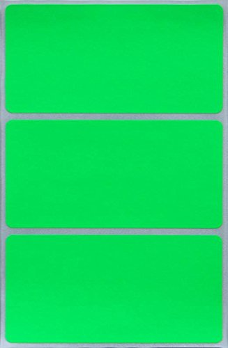Royal Green Rechteckige Aufkleber, farbkodierende Etiketten zum Organisieren, Umziehen und Aufbewahrungsboxen, 10,2 x 5,1 cm, Aufkleber zum Beschriften auf Namensschildern, 45 Stück (Neongrün) von Royal Green
