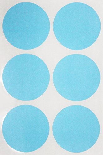 Royal Green Runde 5,1 cm hellblaue Aufkleber, 50 mm Punkt-Etiketten, farbige Kreis-Aufkleber, permanent klebend, 180 Stück von Royal Green